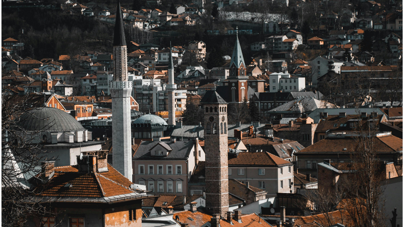 Religious tourism in Bosnia - Mosque and Church in Sarajevo