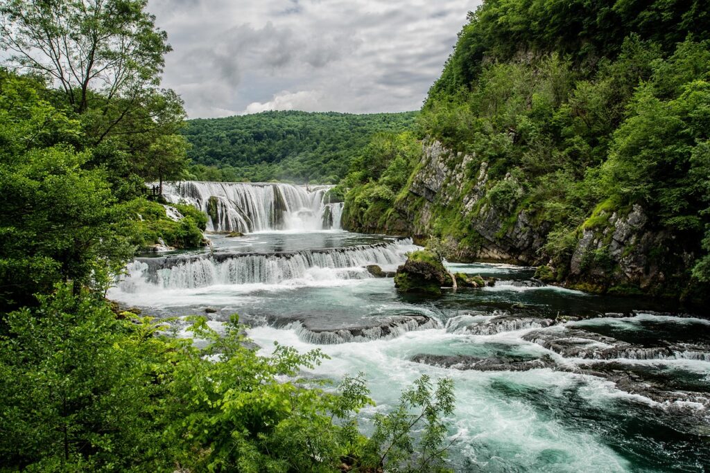 waterfall, river, nature, scenery, forest, mountains, cascades, falls, stream, flow, water, trees, woods, una river, strbacki buk waterfall, bosnia and herzegovina, balkan, europe, river, river, river, river, river, stream, una river, una river, una river, una river, una river