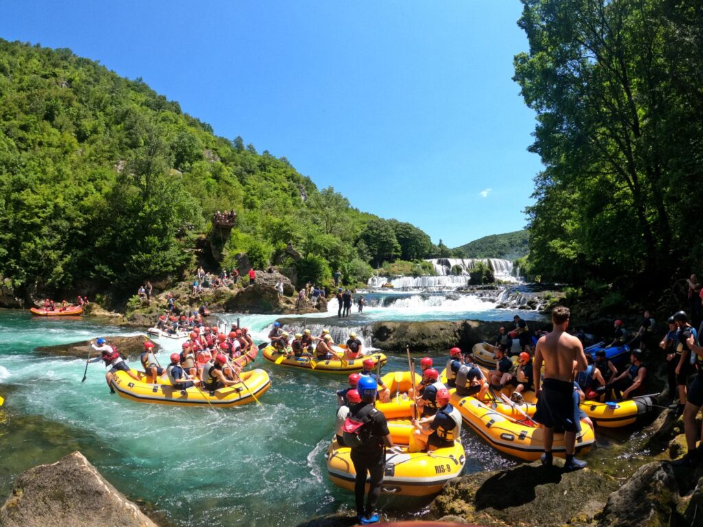 3 rafting Una river Bosnia Strbacki Buk waterfall
